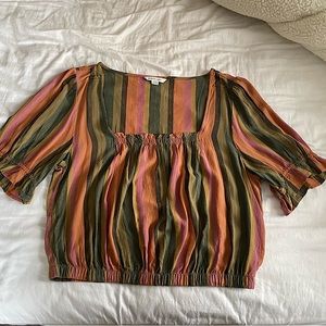 Size large American Eagle Square neck top.   100% viscose short sleeves